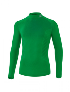 Erima Funktionsunterwäsche Langarmshirt Athletic mit Kragen (nahtlos) grün Herren